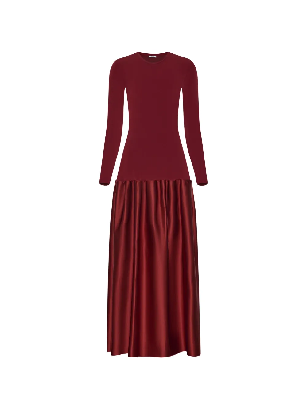 FFORME Catrin flared duchesse maxi dress Rood