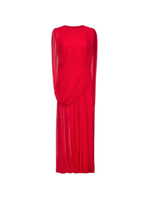 FFORME Kahlo asymmetric draped flared maxi dress
