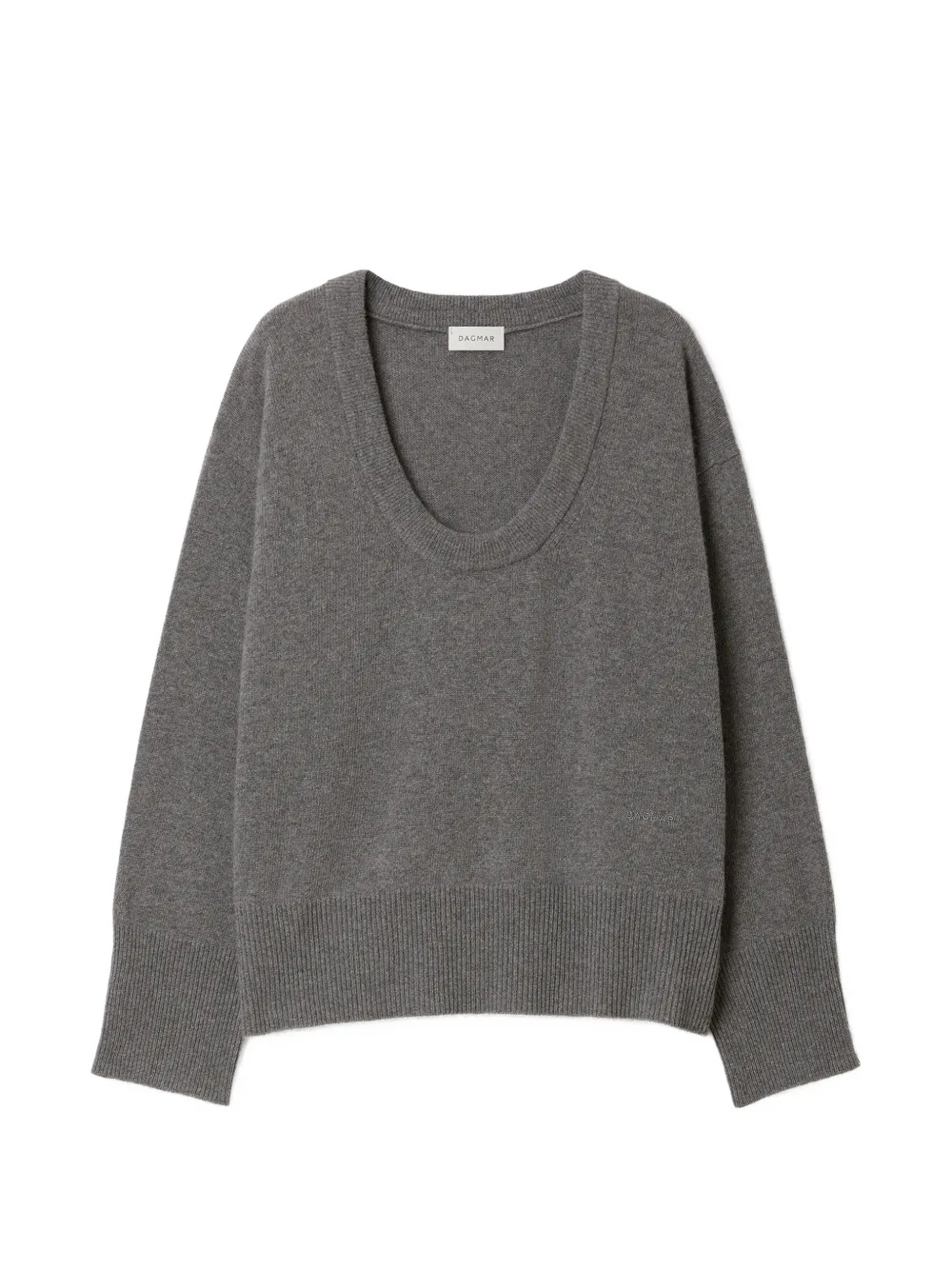 House Of Dagmar scoop-neck wool sweater Grijs