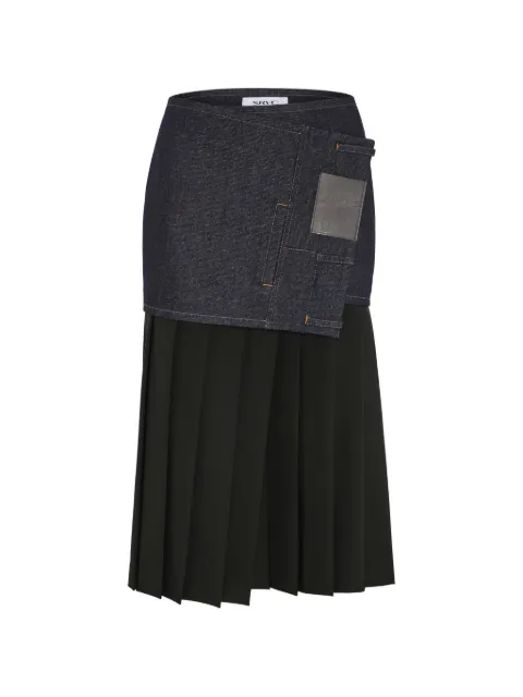 SRVC Studio Astra Kilt pleated midi skirt