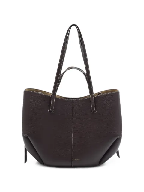 Polène large Cyme leather tote bag