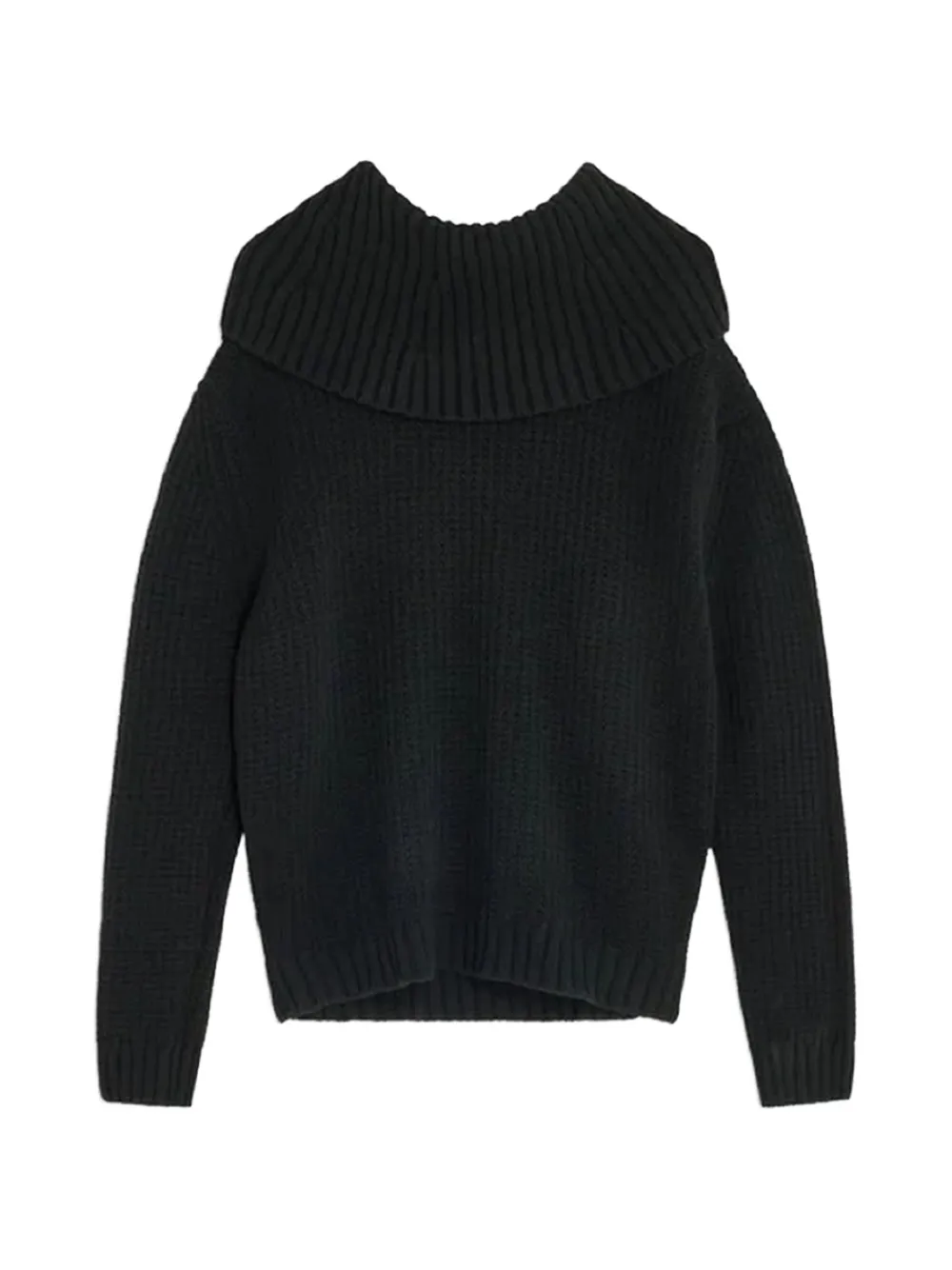 Semicouture Totty cold-shoulder roll-neck sweater Zwart