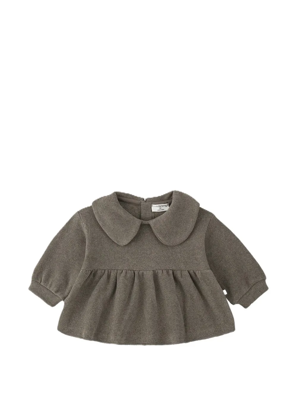 1+ In The Family Peter Pan collar peplum blouse - Grigio