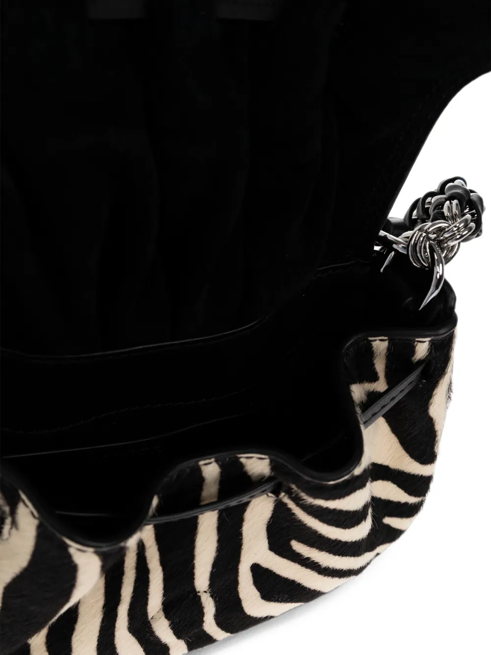 ISABEL MARANT Bolton XS zebra-print shoulder bag Zwart