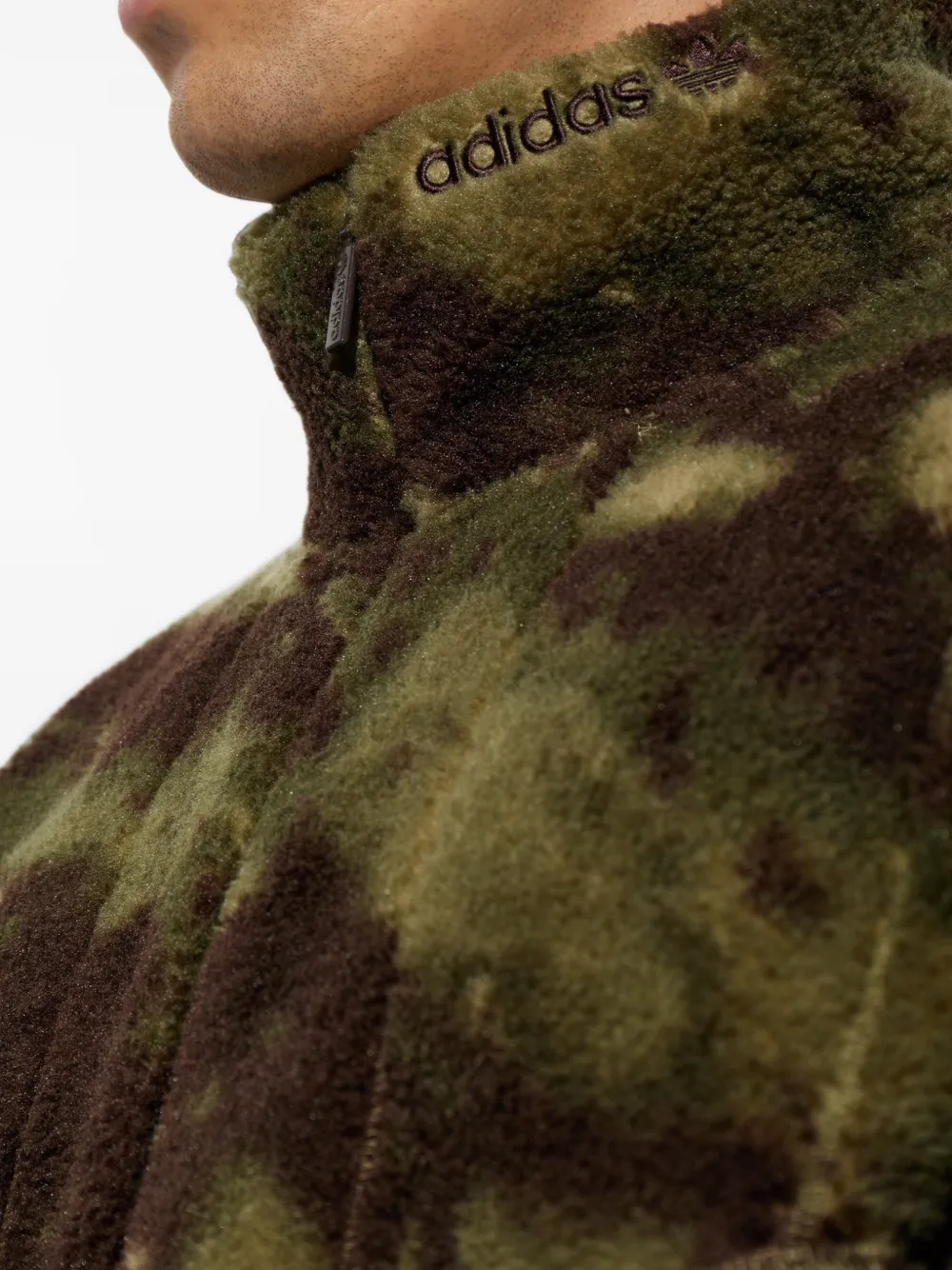 adidas camo polarfleece track top Groen