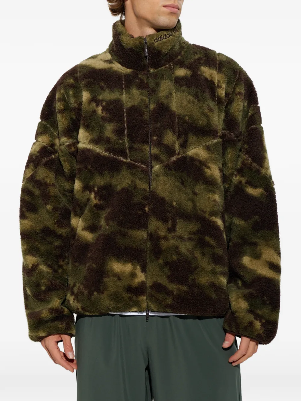 adidas camo polarfleece track top Groen