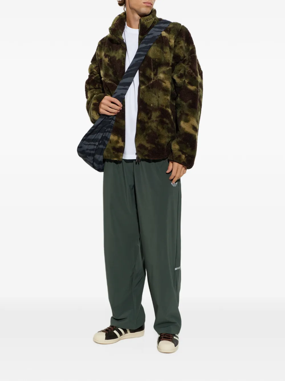 adidas camo polarfleece track top Groen