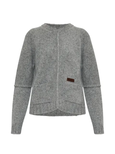 DSQUARED2 logo-patch ribbed-knit sweater