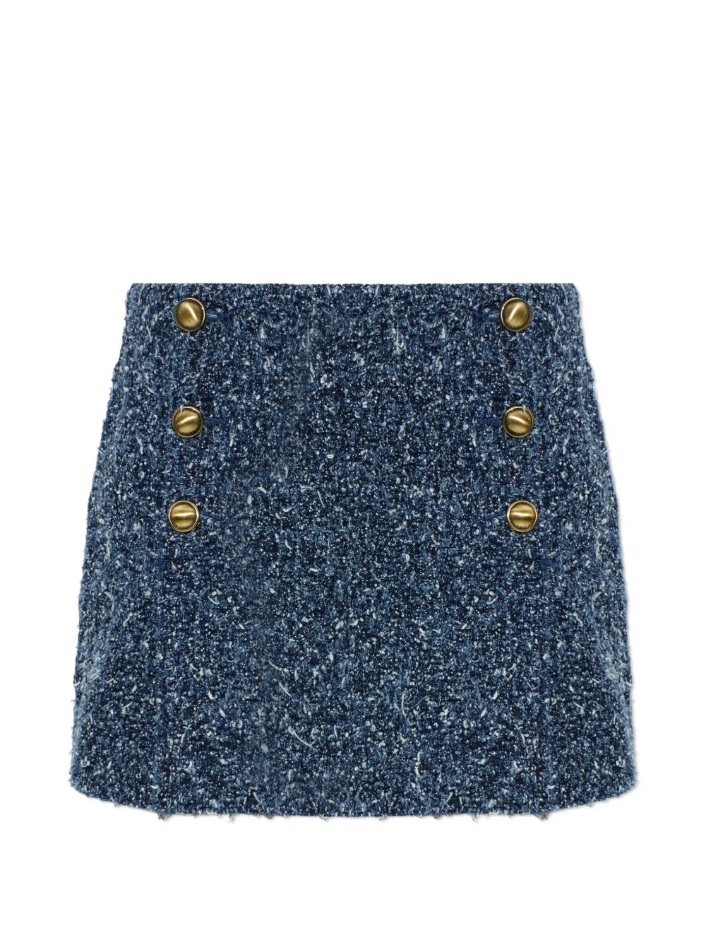 Michael Kors denim miniskirt with Russian stitch detail Blauw