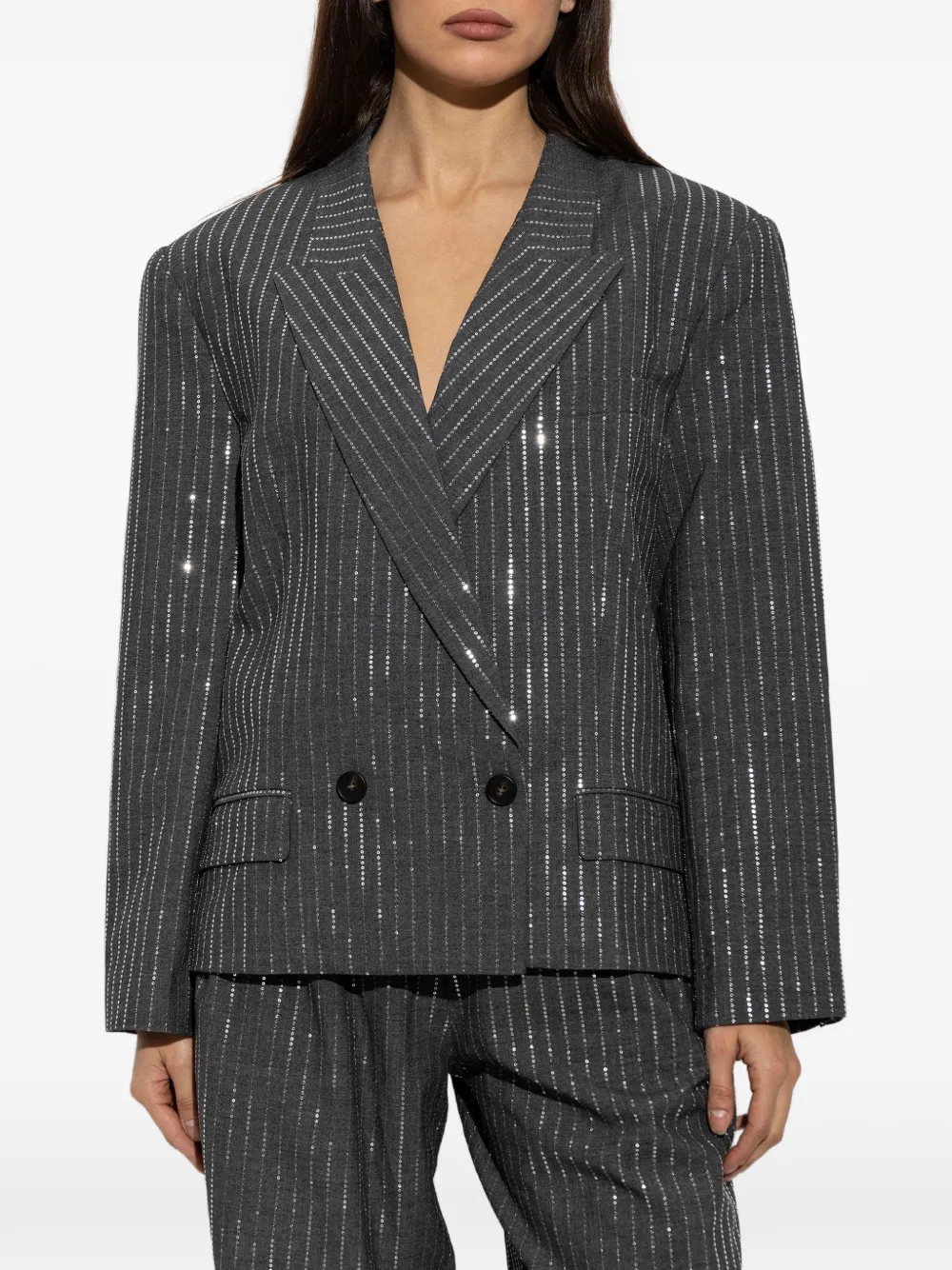 IRO Bay sequin-embellished blazer Grijs