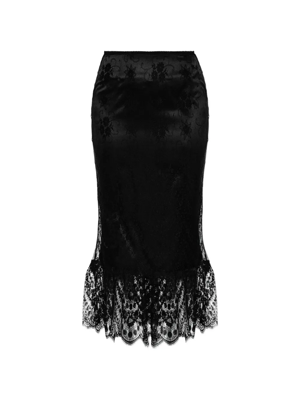 Dolce & Gabbana Chantilly lace skirt - Schwarz