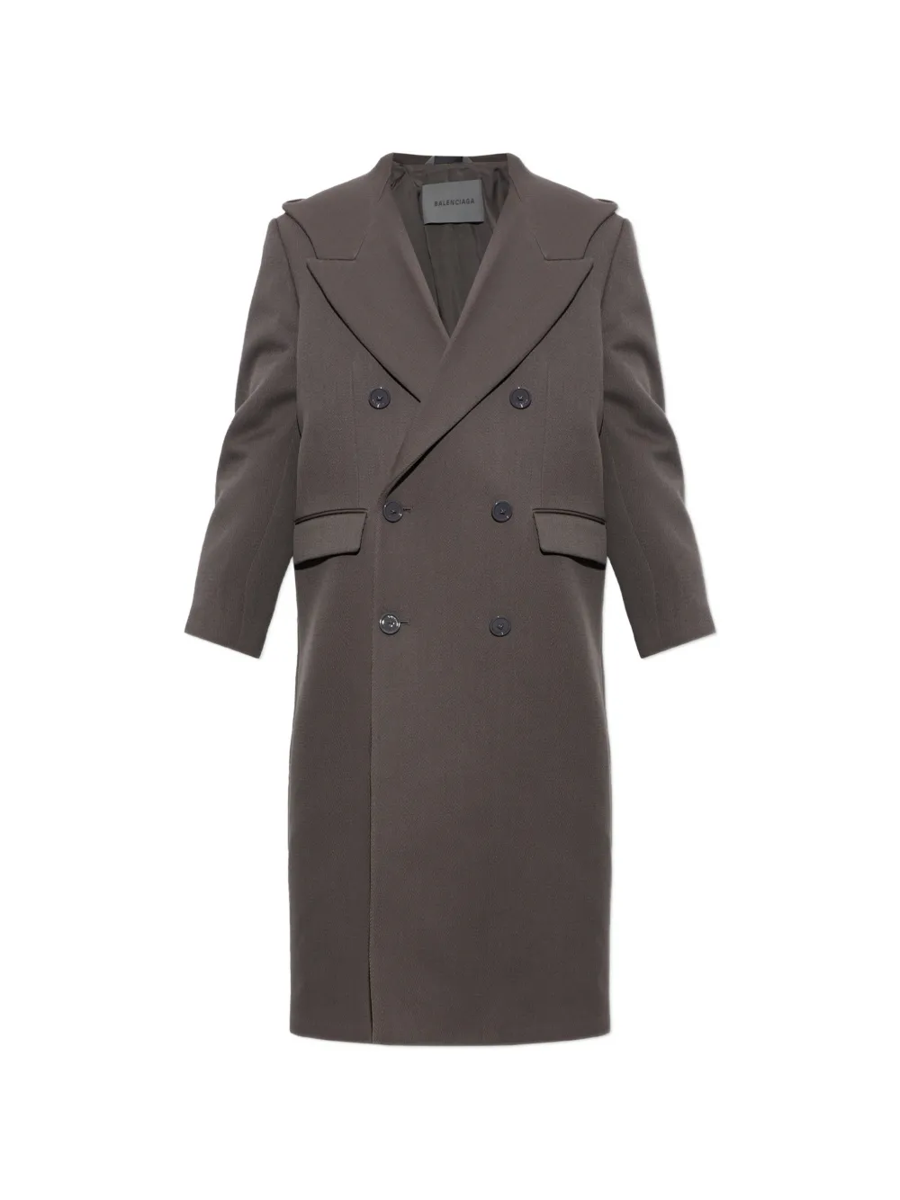 Balenciaga hooded tailor coat in smoke - Grigio