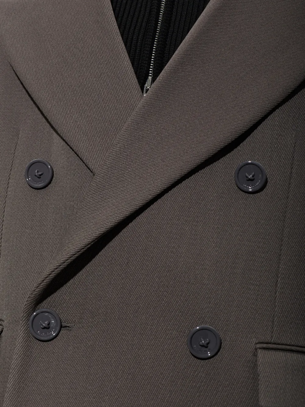 Balenciaga hooded tailor coat in smoke Grijs