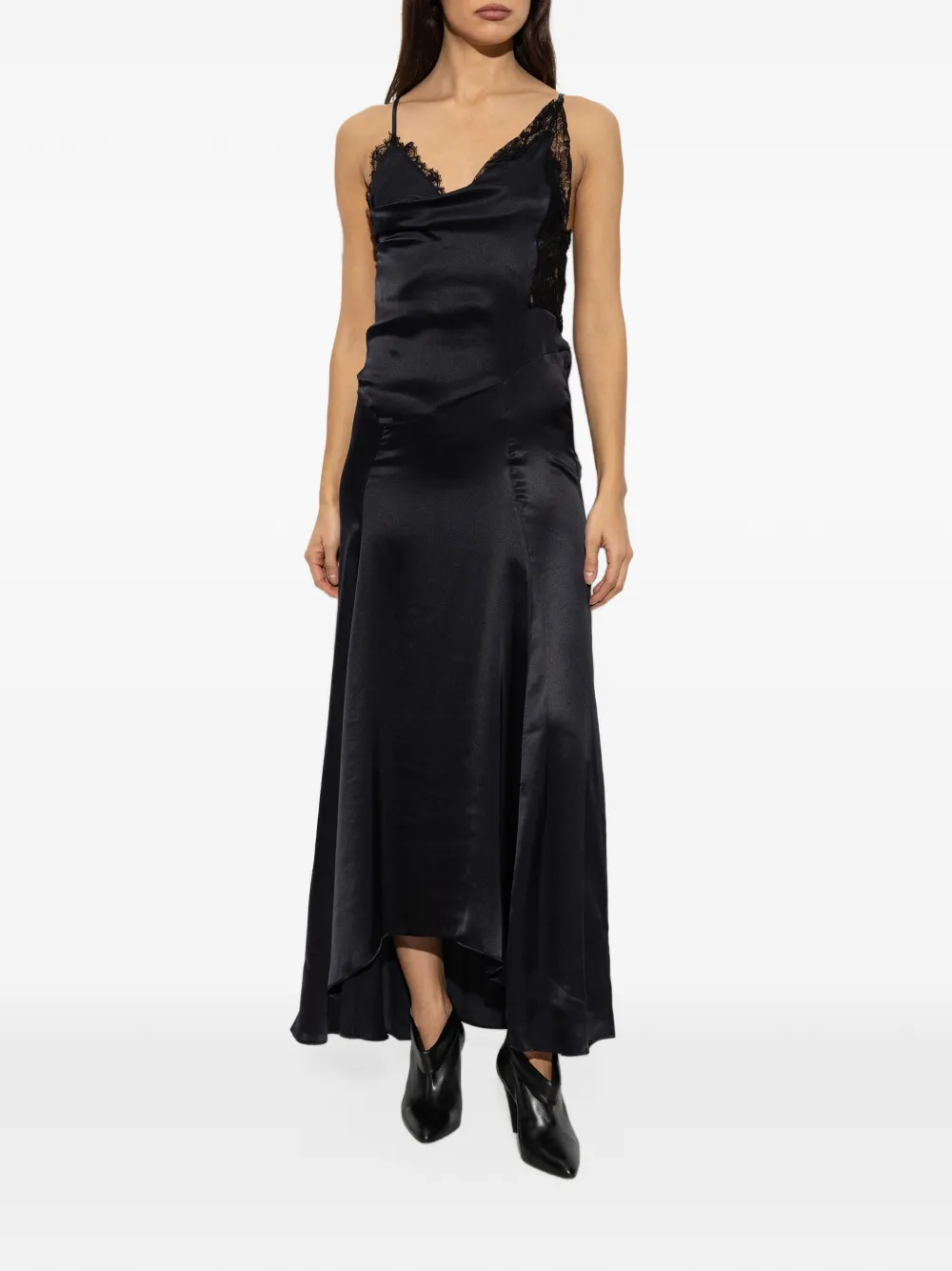 ISABEL MARANT lace-trim Aloise dress Zwart