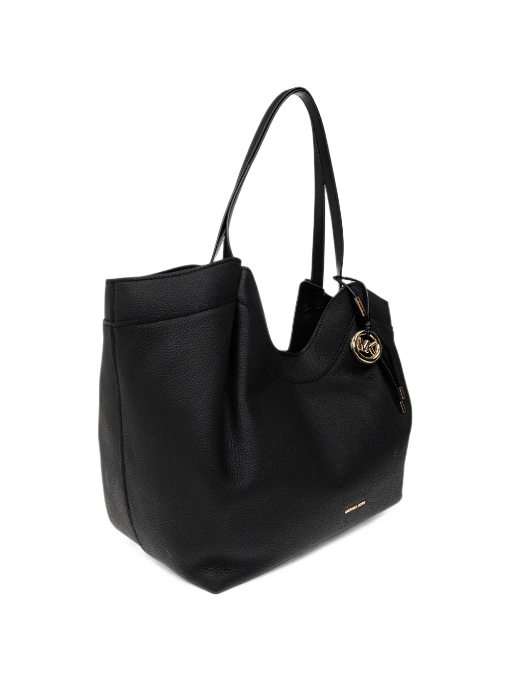 Michael Kors Nolita large pebbled leather tote bag Zwart