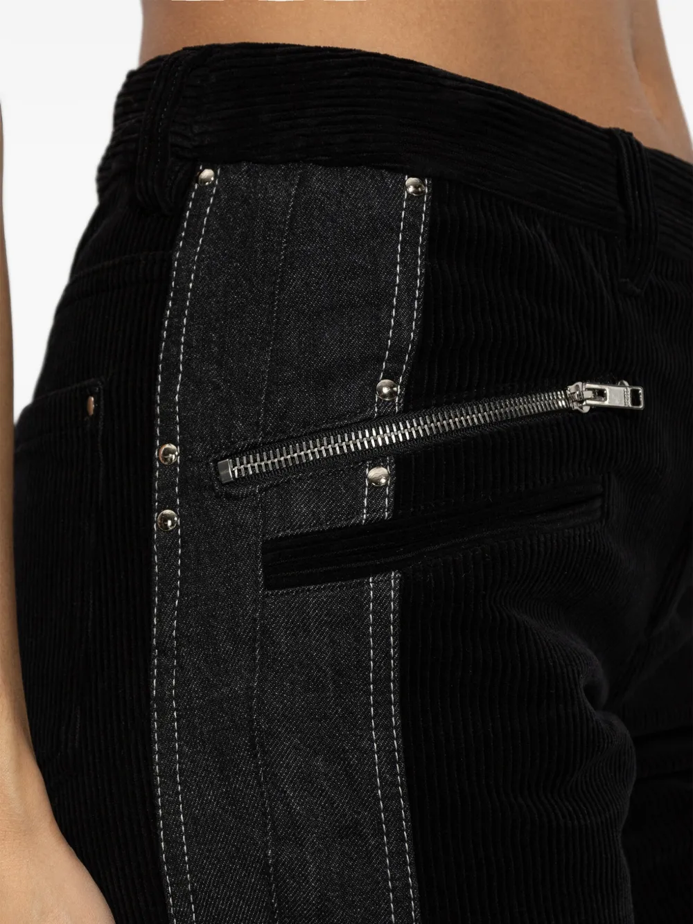 ISABEL MARANT Revene corduroy trousers Zwart