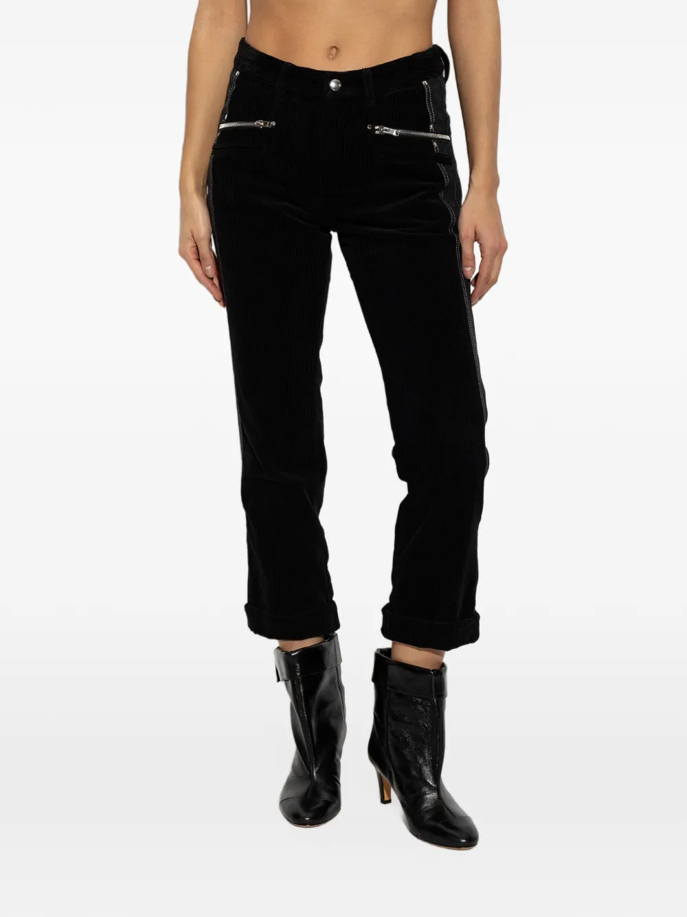 ISABEL MARANT Revene corduroy trousers Zwart