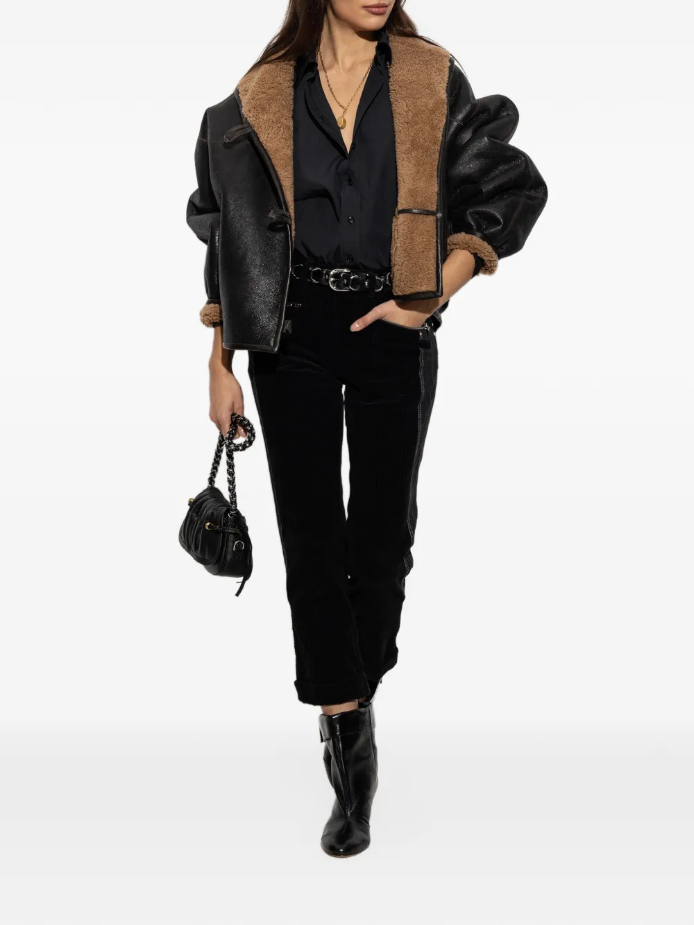 ISABEL MARANT Revene corduroy trousers Zwart