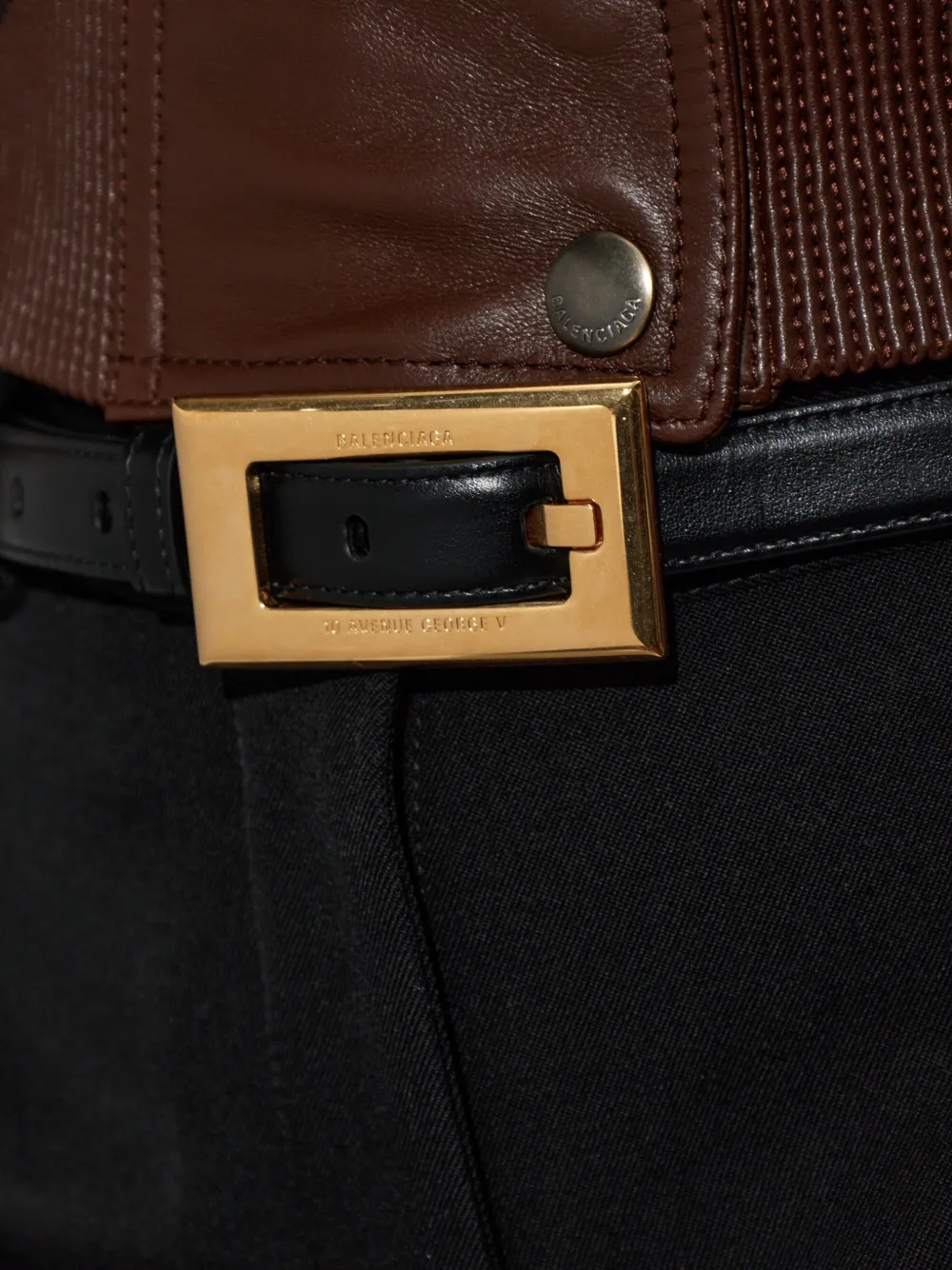 Balenciaga Frame belt in black Zwart