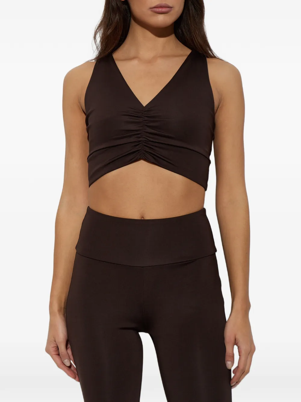 Michael Kors crossover-strap sport bra Bruin