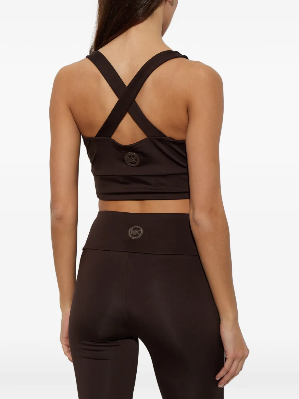 Michael Kors crossover-strap sport bra Bruin
