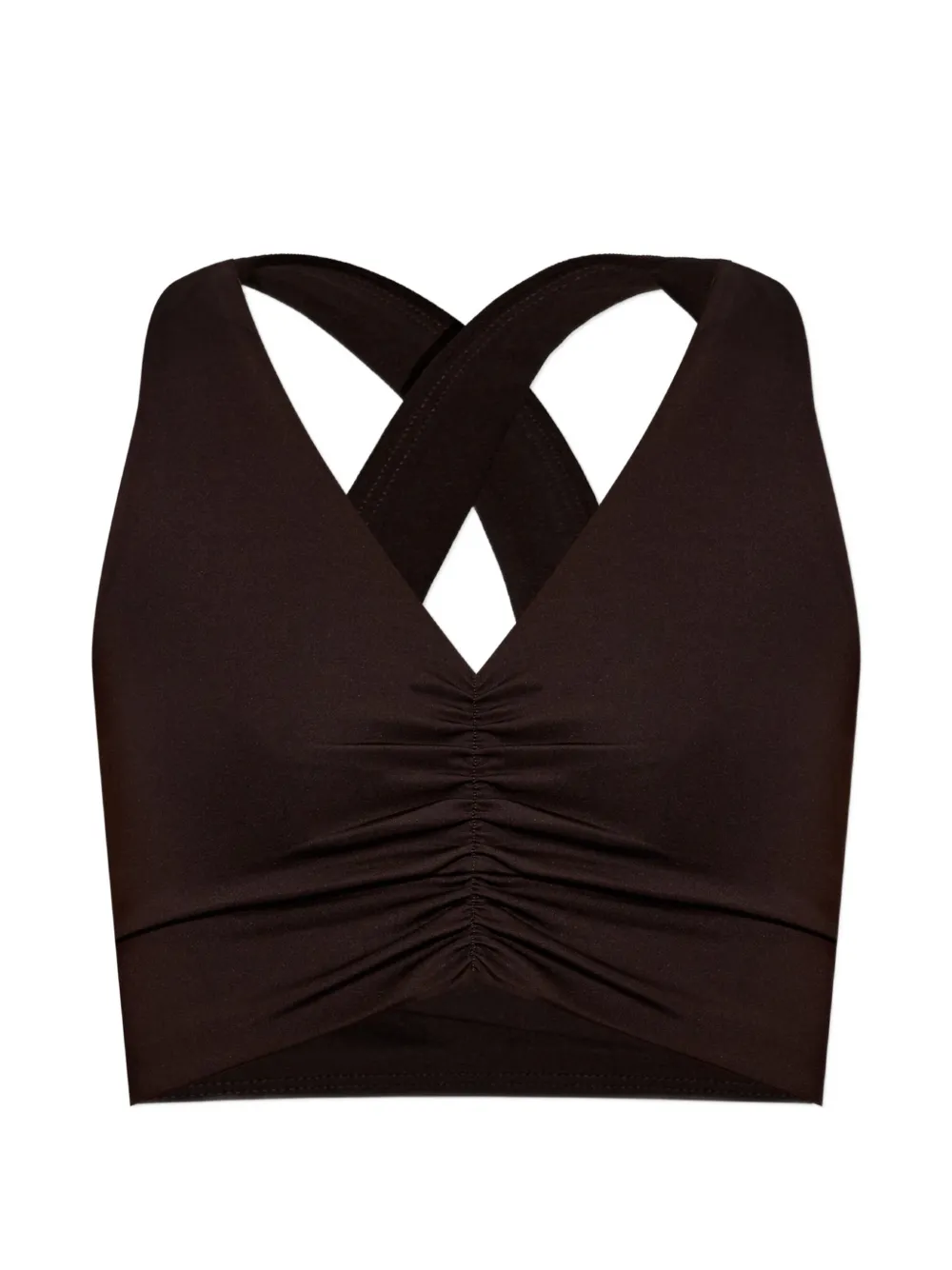 Michael Michael Kors crossover-strap sport bra - Braun