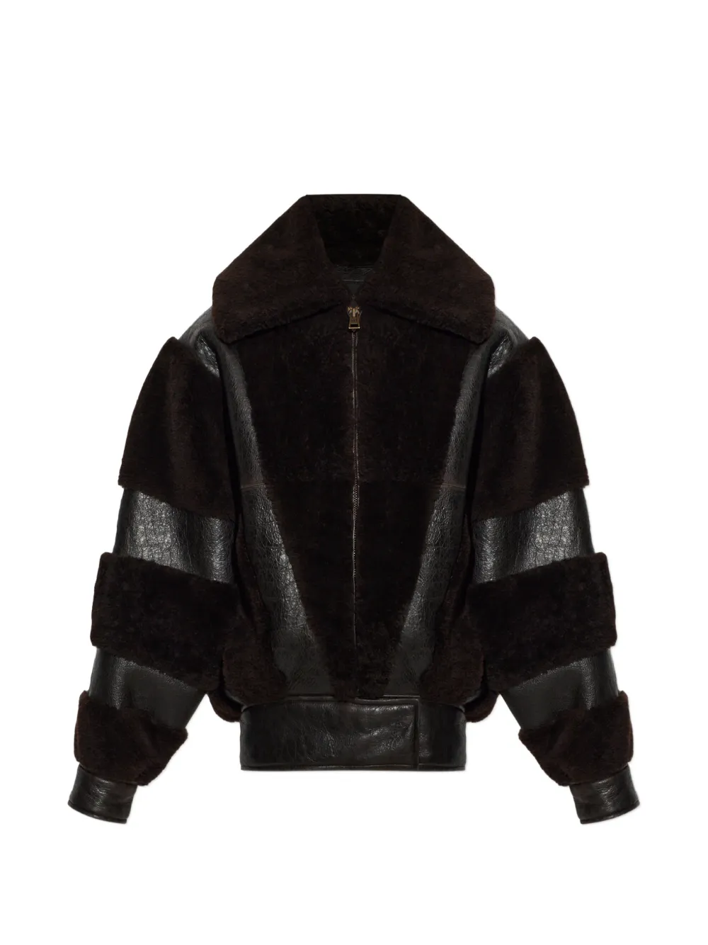 Balenciaga high collar jacket in brown - Marrone