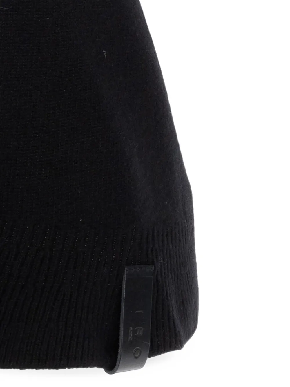 IRO ribbed-knit hooded cape scarf Zwart