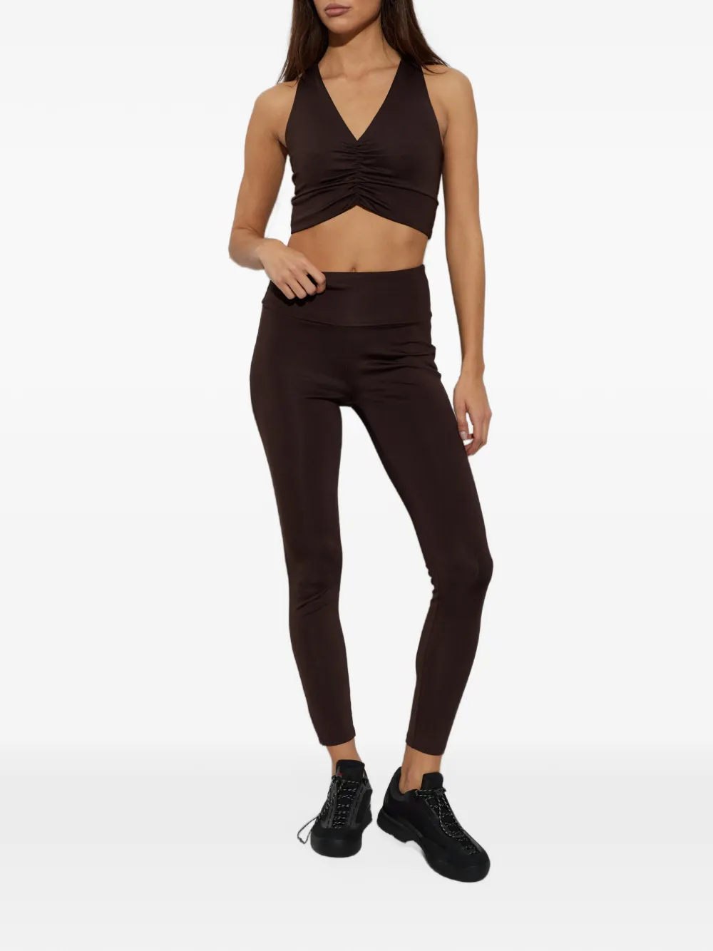 Michael Kors logo-patch leggings Bruin