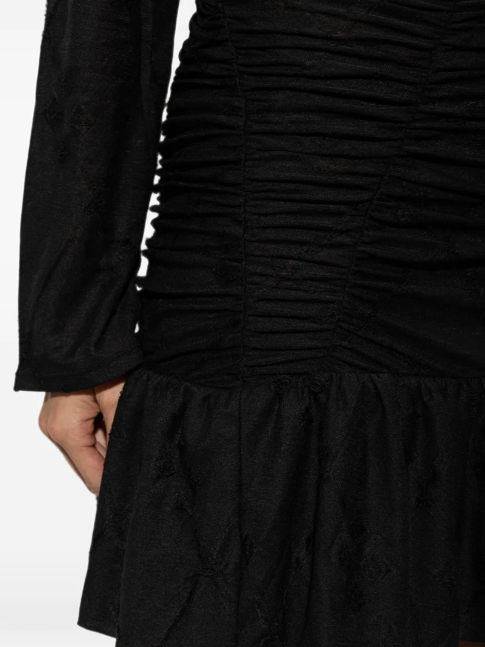 IRO Mini-jurk met ruches Zwart