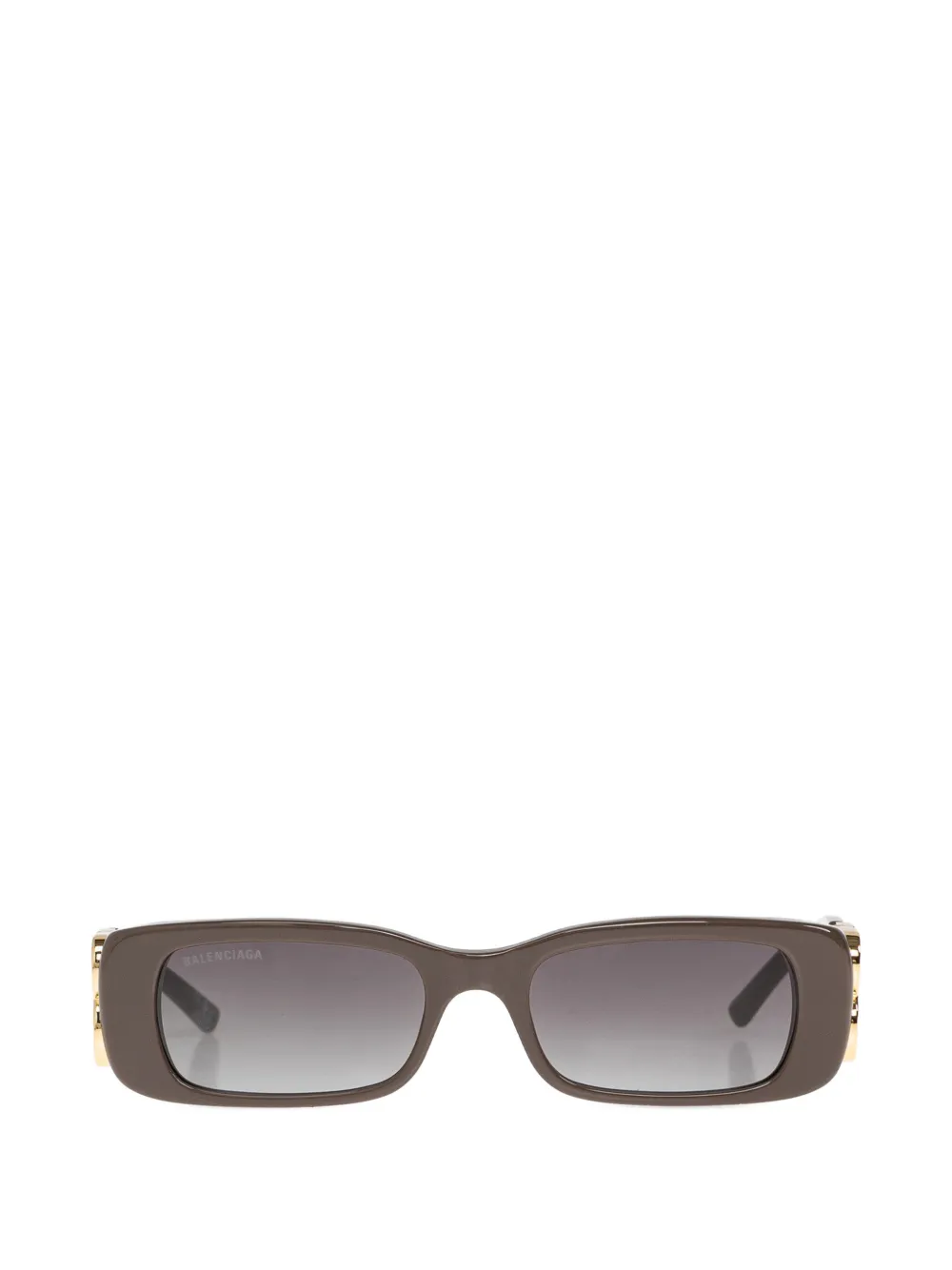 Balenciaga Dynasty rectangle sunglasses in taupe Bruin