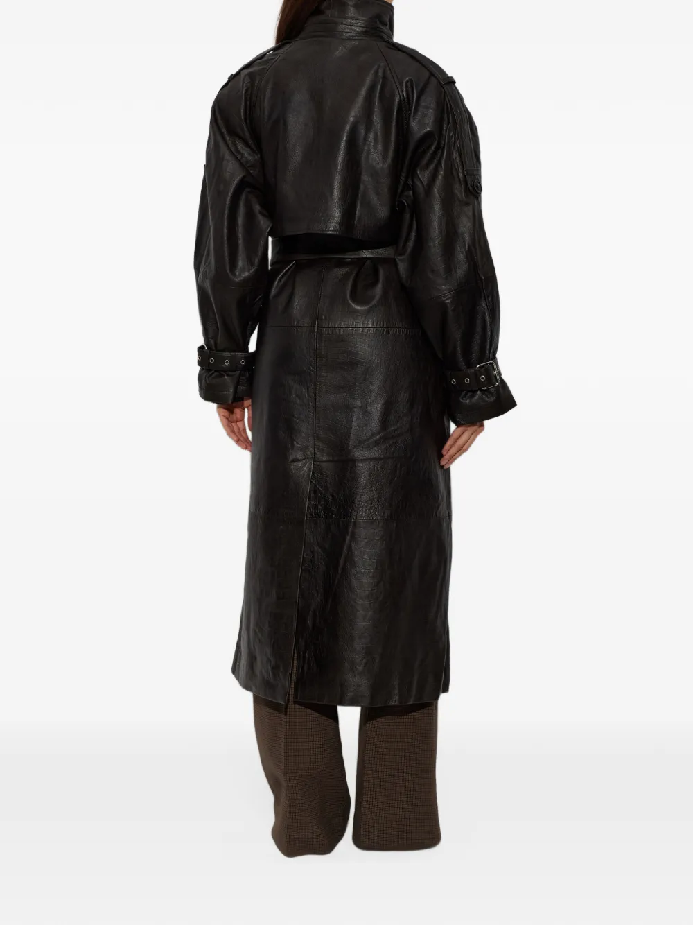 Gestuz GZcroline leather coat Bruin