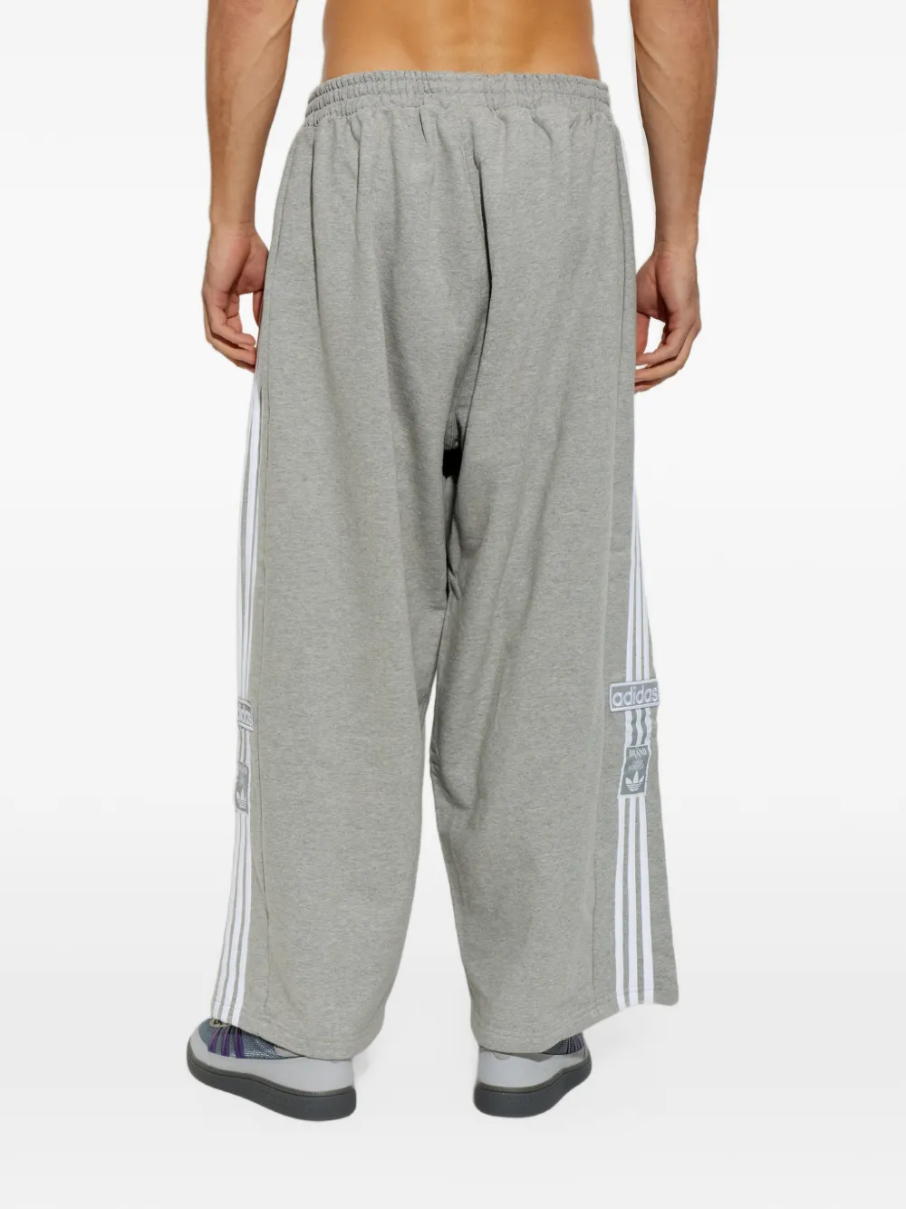 adidas Adibreak logo-patch wide-leg track pants Grijs