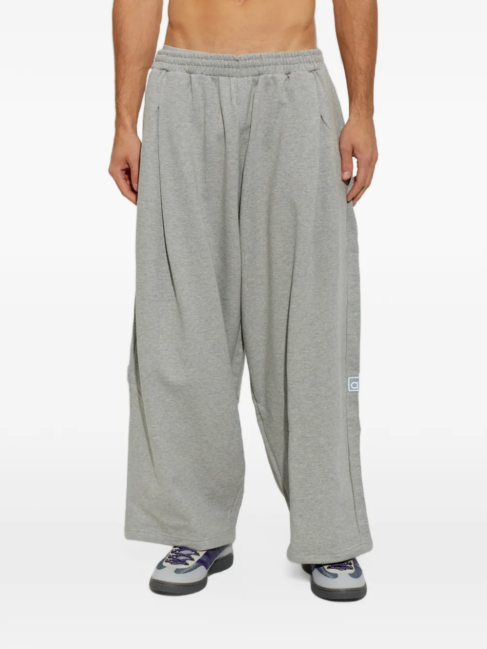 adidas Adibreak logo-patch wide-leg track pants Grijs