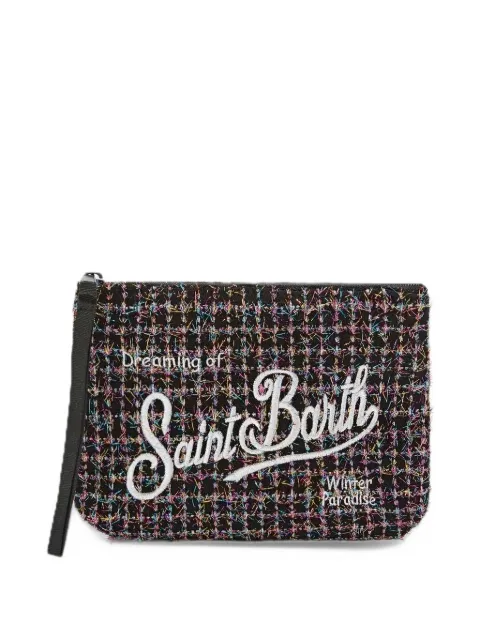 MC2 Saint Barth Kids Aline tweed embroidered pouch