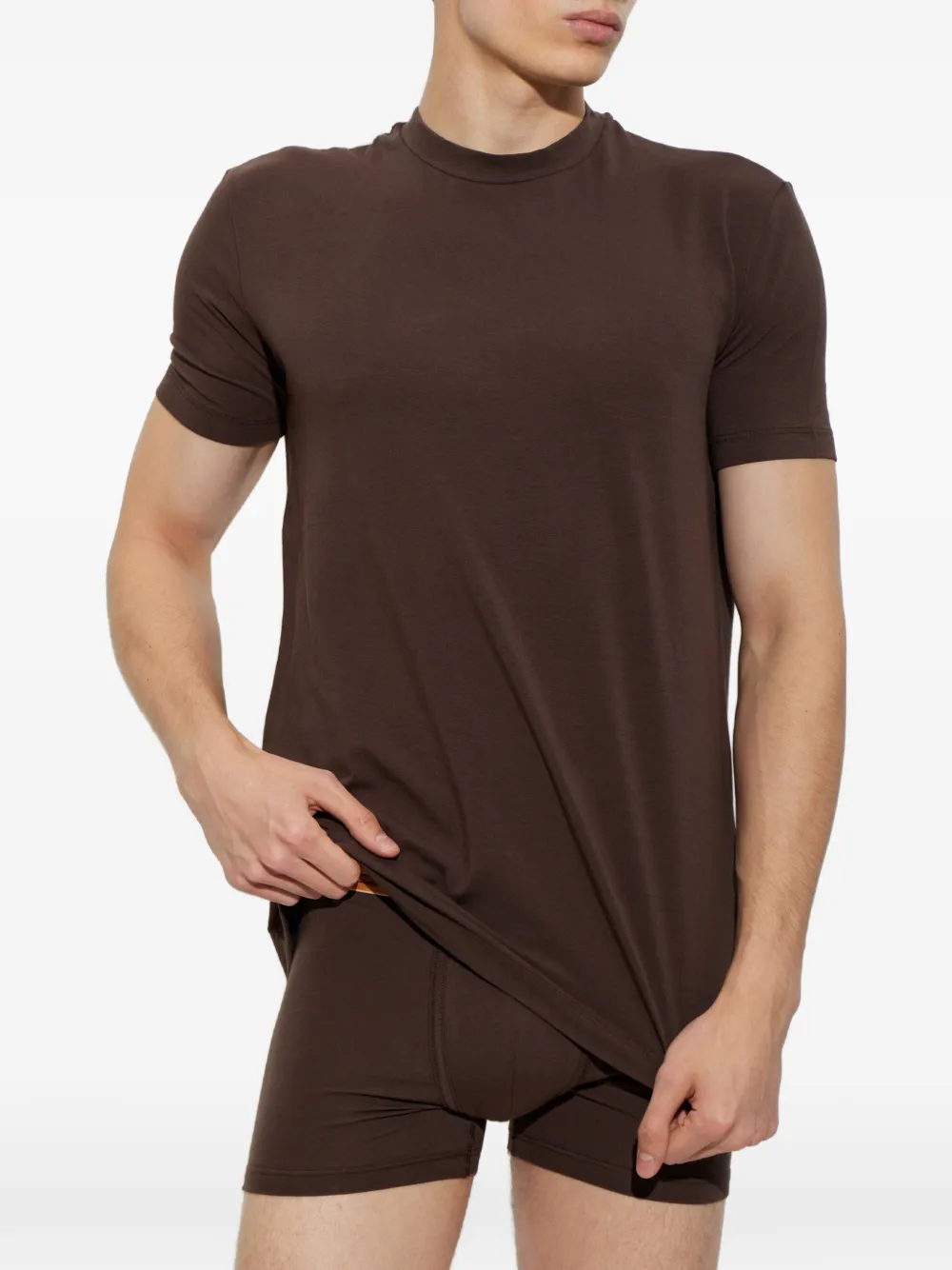DSQUARED2 T-shirt met logopatch Bruin