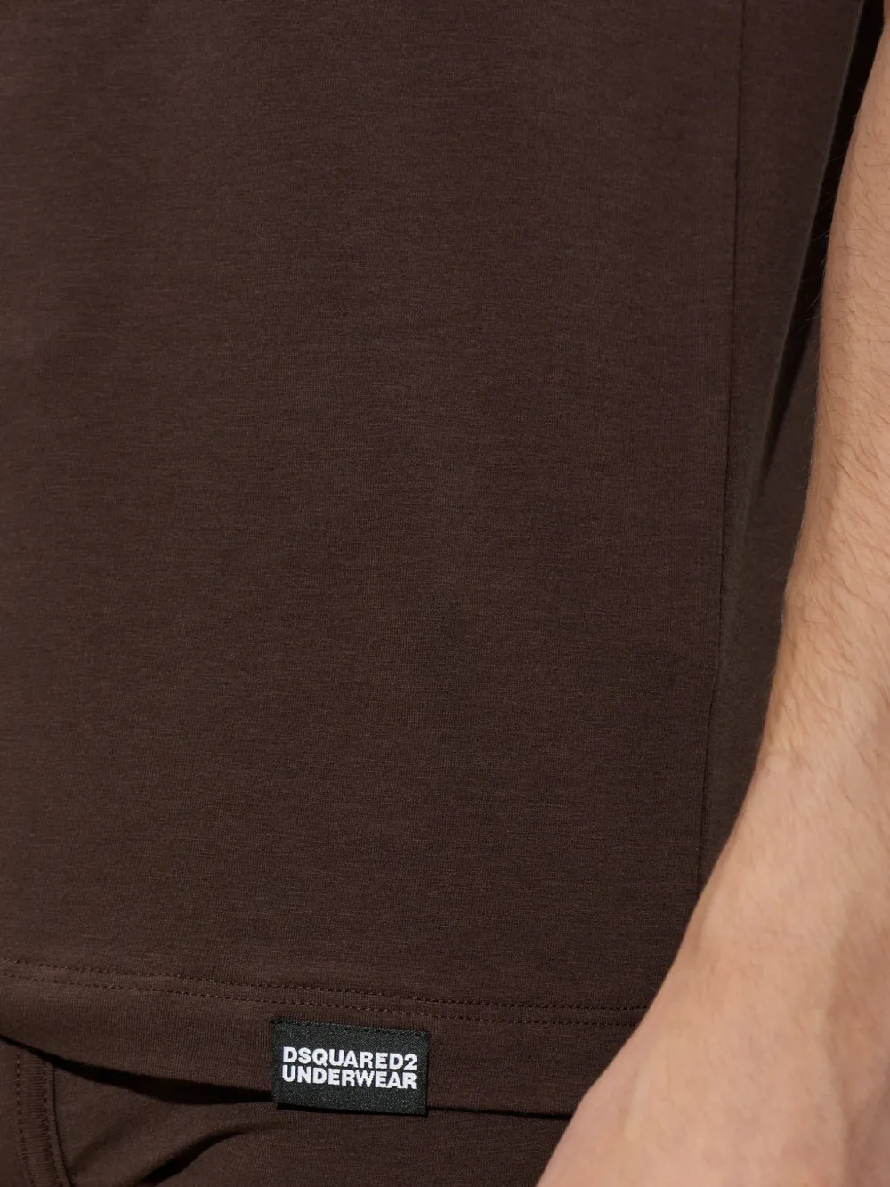 DSQUARED2 T-shirt met logopatch Bruin