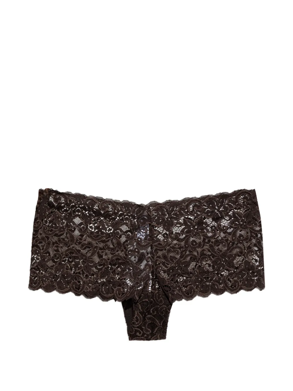 Hanro Slip Moments in pizzo - Marrone