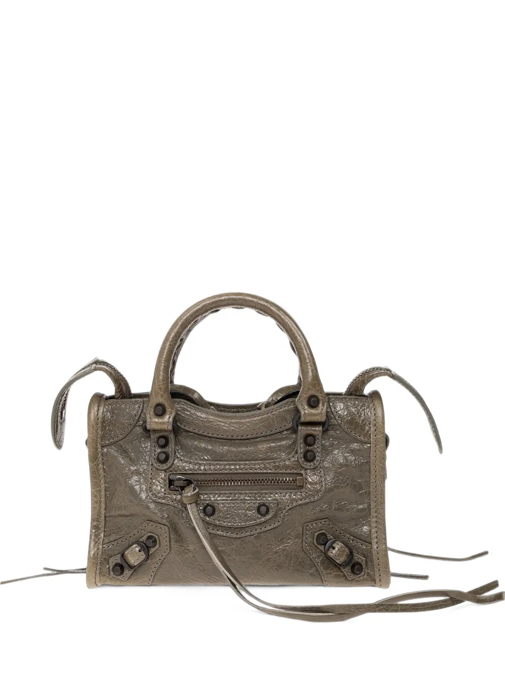 Balenciaga Le City bag nano in army green - Grigio