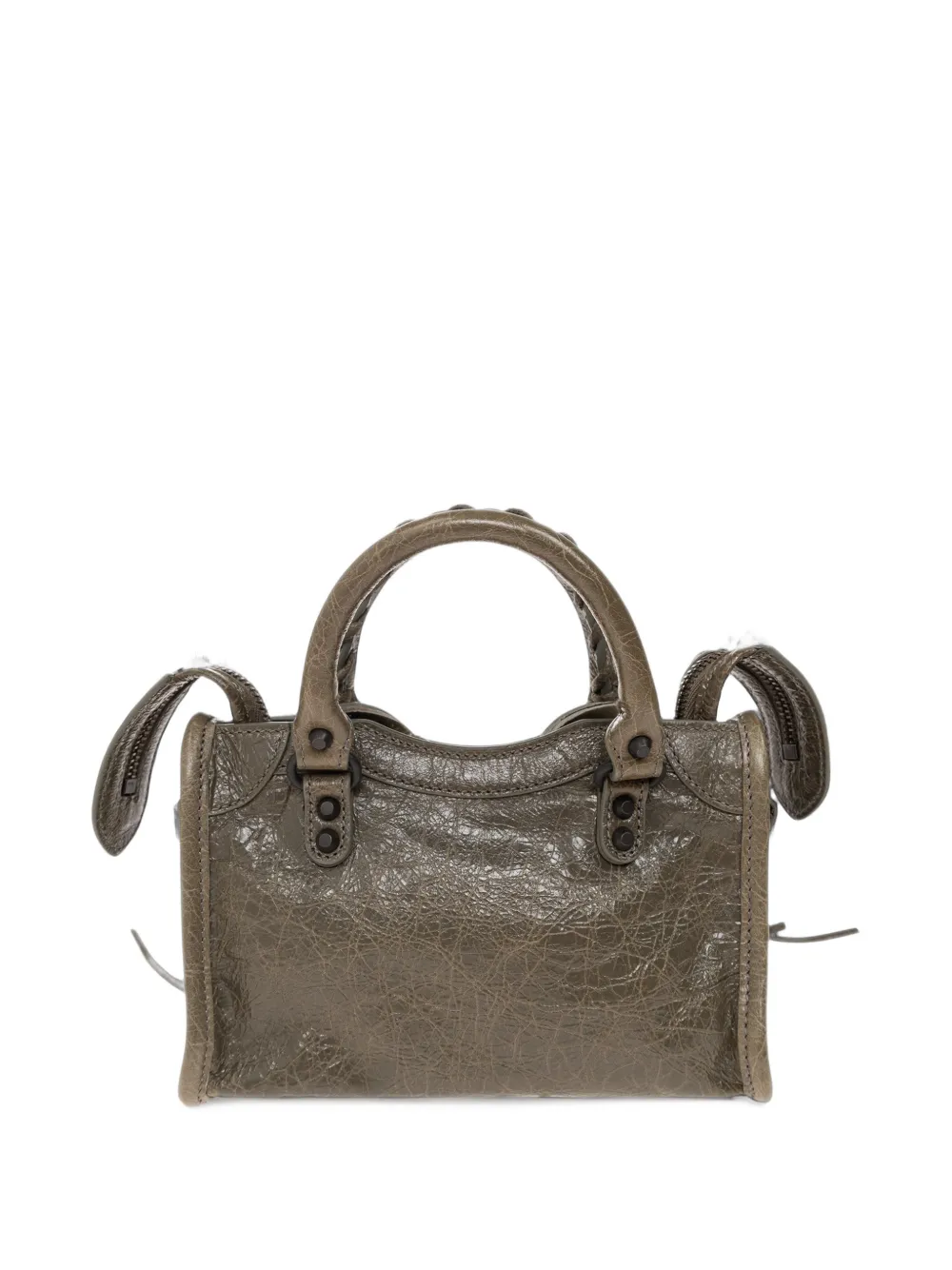 Balenciaga Le City bag nano in army green Grijs