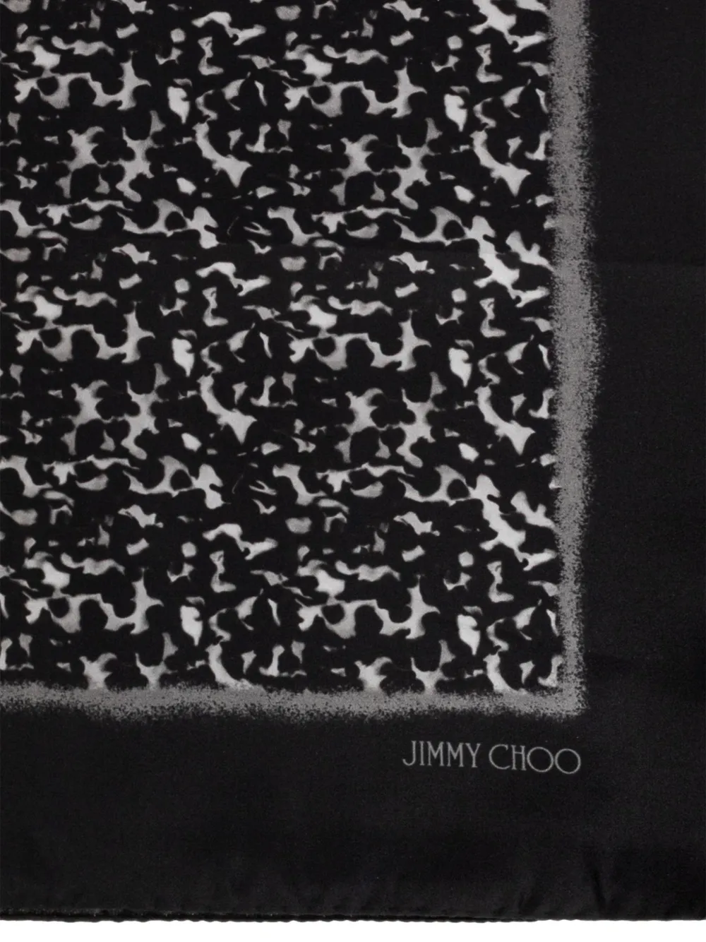 Jimmy Choo leopard-print silk scarf Zwart