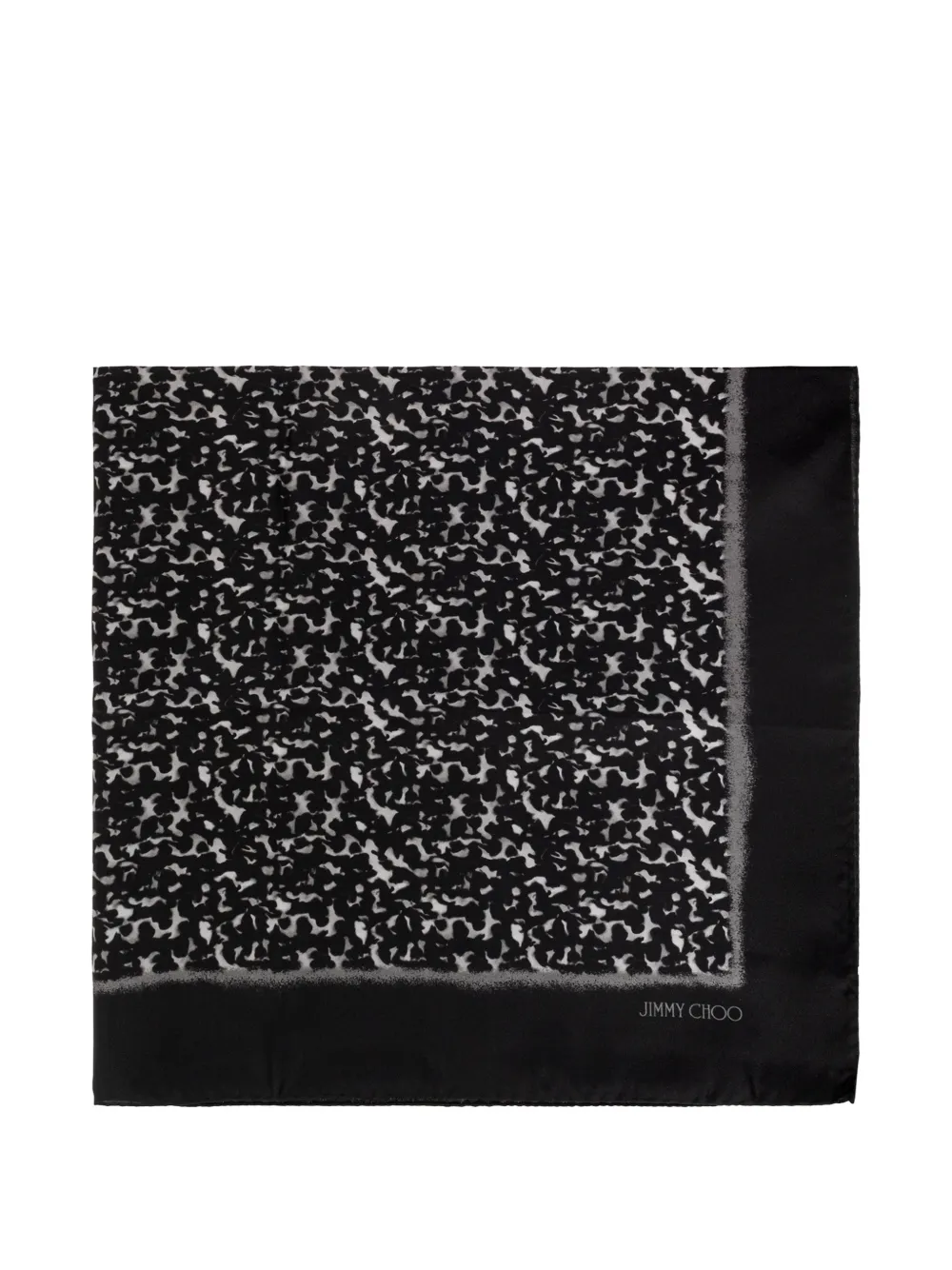 Jimmy Choo leopard-print silk scarf - Nero