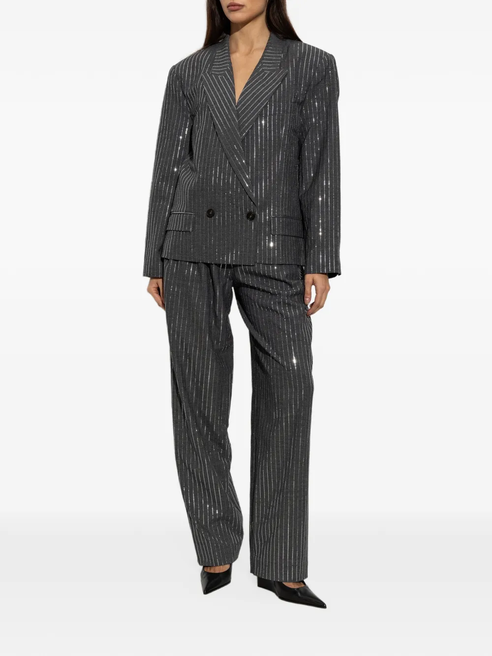 IRO Blur sequin-embellished trousers Grijs