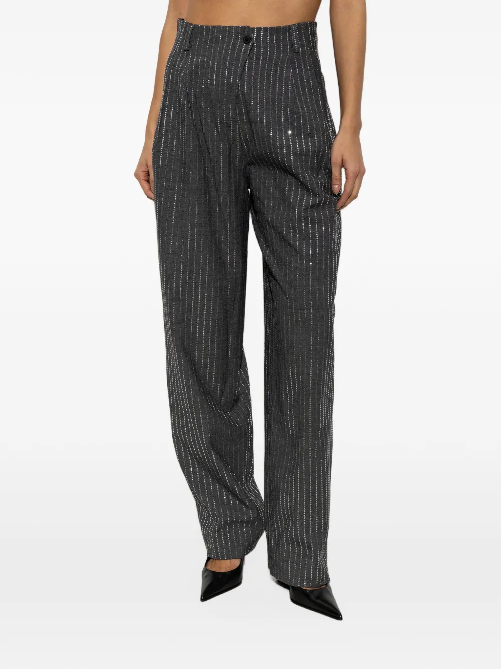 IRO Blur sequin-embellished trousers Grijs