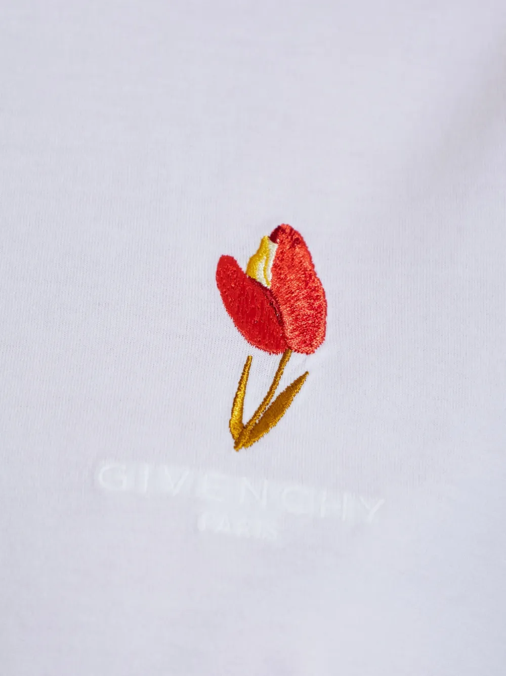 Givenchy embroidered-logo T-shirt Wit