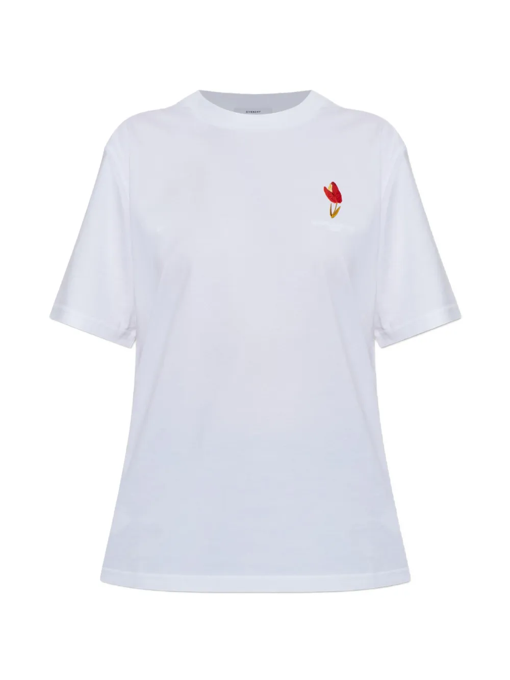 Givenchy embroidered-logo T-shirt Wit