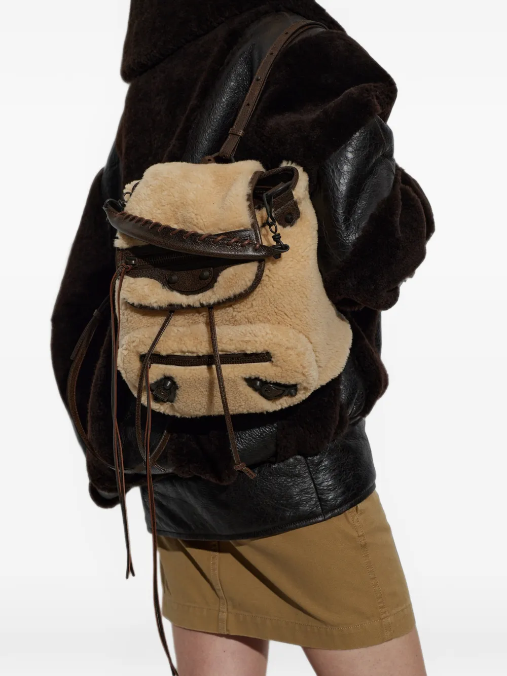 Balenciaga Le City backpack mini in beige