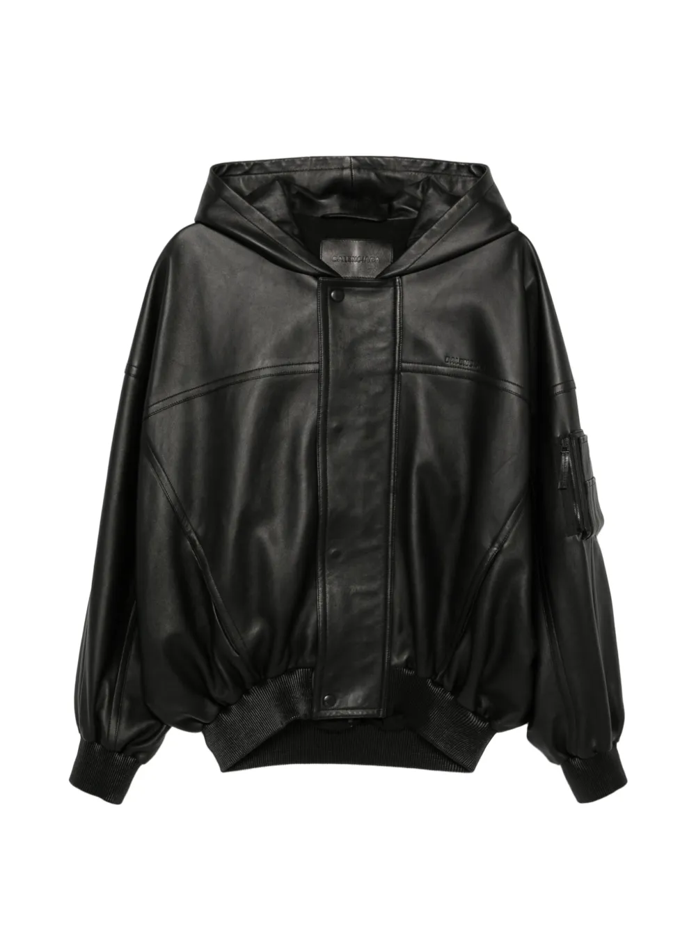 Balenciaga フーデッド レザージャケット | ブラック | Image 1