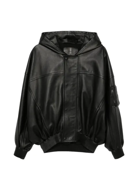 Balenciaga hooded leather jacket