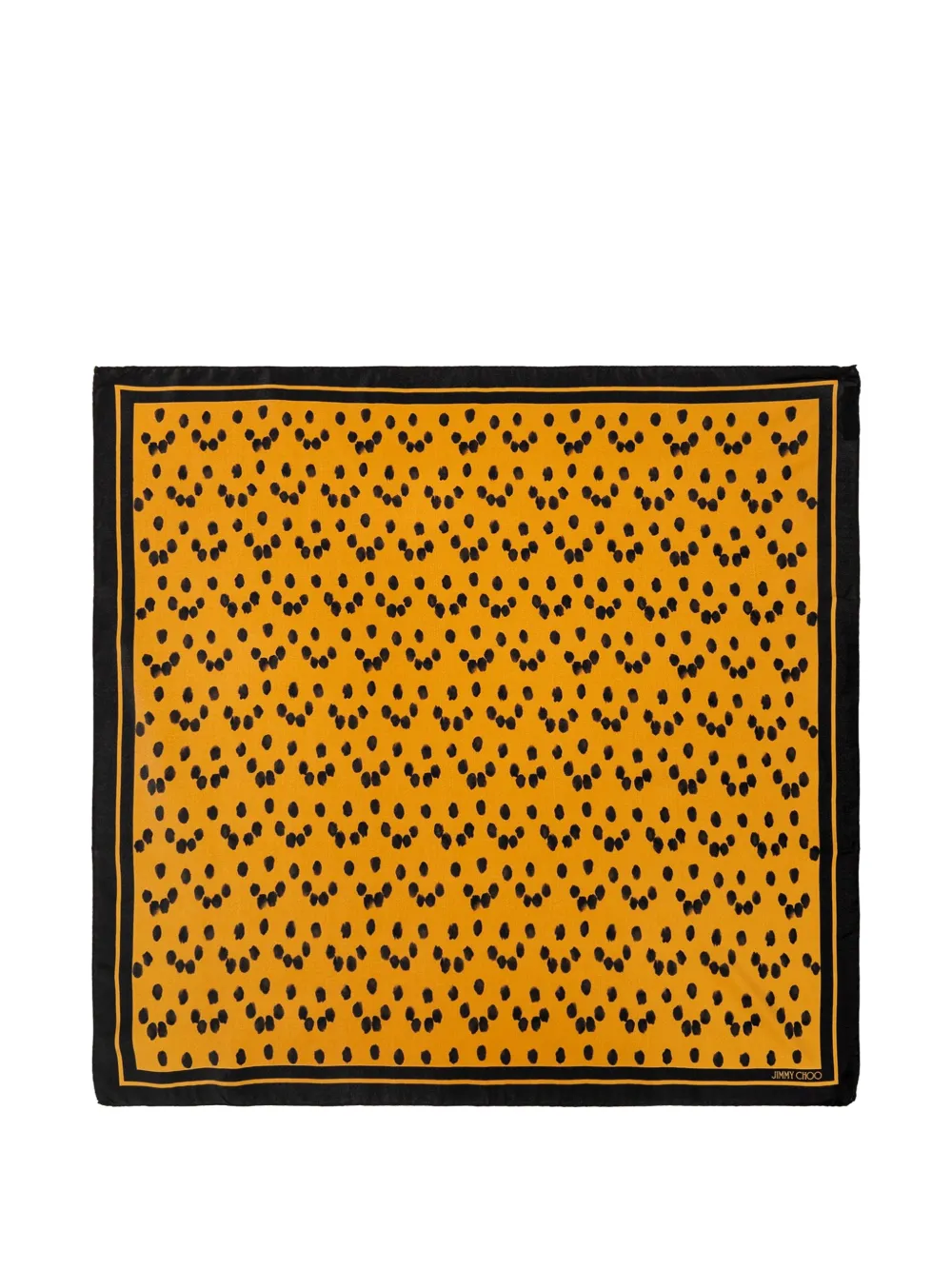 Jimmy Choo polka-dot silk scarf - Marrone